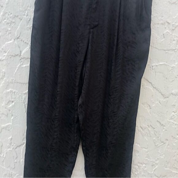 SUNDAYS Black Jacquard Tapered High Rise Trouser Pants Size 2 Zebra Print - Picture 4 of 12